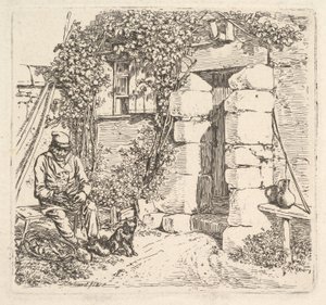 老人和他的波美拉尼亚狗，1817年。