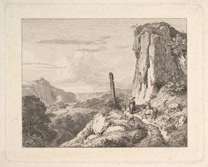 带着六只羊的年轻女人，1815年。
