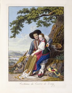 邹格州的服饰，1819年 作者 约翰·克里斯汀·莱因哈特（Johann Christian Reinhardt）