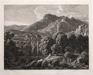 英雄景观城镇与河流景观 作者 约翰·克里斯汀·赖因哈特（Johann Christian Reinhart）