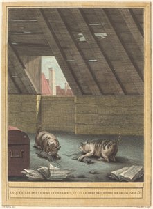 猫和狗的争吵以及猫和老鼠的争吵》（La querelle des chiens et des chats et celle des chats et des souris） 作者 Johann Christoph Teucher 模仿 Jean Baptiste Oudry
