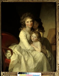 Sophie Muller 和她的两个女儿 Johann Friedrich August Tischbein (1750-1812) 1792 年在巴黎附近绘画，装饰艺术博物馆