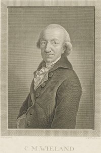 诗人和作家克里斯托弗·马丁·韦兰的肖像1733-1813，1797年。