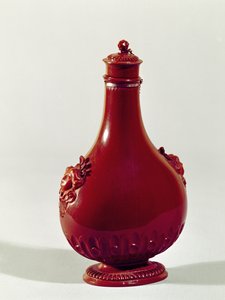 朝圣者瓶，迈森，c.1710红色粗陶器