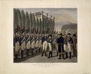 1806年，法国近卫军在柏林鲁斯特花园的阅兵式，1806年