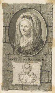 安娜·路易莎·卡尔施（Anna Louisa Karsch）肖像1722-1791，1796年。 作者 约翰·弗里德里希·克雷思洛