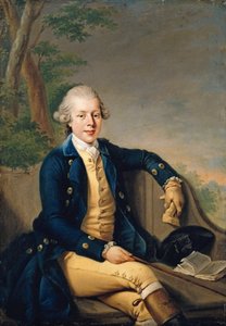 欧内斯特二世，萨克森-哥达-阿尔滕堡公爵的肖像，1745-1804，1768年。 作者 小约翰·乔治·齐塞尼斯