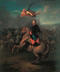 彼得一世在波尔塔瓦之战中，1710年代 作者 约翰·戈特弗里德·坦瑙尔