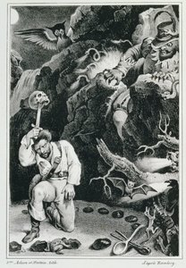 由Adam et Hostein创作的Carl Maria von Weber（1786-1826）的歌剧“Der Freischutz”中的场景