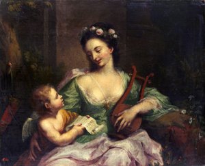 九位缪斯 - 埃拉托（抒情诗） 作者 约翰·海因里希·蒂施贝恩（Johann Heinrich Tischbein）