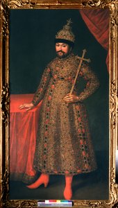 Portrait du tsar de Russie Michel I Fiodorovitch Romanov (1596-1645) (Portrait of the Tsar Mikhail I Fyodorovich of Russia) - Peinture de Johan Heinrich Wedekind (1674-1736), huile sur toile
