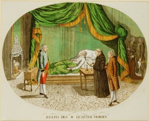 约瑟夫二世皇帝的最后一个早晨（彩色雕刻）