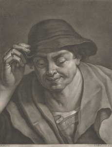 戴着帽子的男人 作者 Johann Jacobus Haid