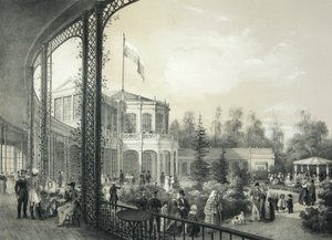 巴甫洛夫斯克的火车站，1840-1850年。   作者 约翰·雅各布·迈耶