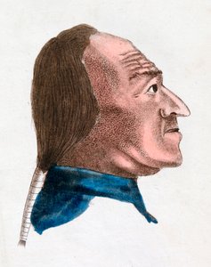 1808年，一个脾气暴躁的人的面部特征