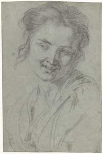 一个笑的女人的研究 作者 Jacques Jordaens（拒绝归属）