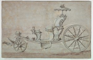 图纸，敞篷车设计，1750 年前 作者 约翰·迈克尔·霍本豪普特二世
