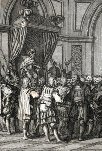 威廉一世（或威廉二世，荷兰伯爵）（1227-1256 年）于 1255 年的肖像（荷兰伯爵威廉二世授予特权） 约翰-迈克尔-梅滕莱特（1765-1853 年）的雕刻 1800 年私人收藏