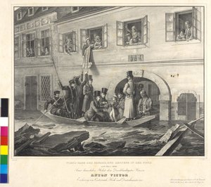 1830 年 3 月 2 日维也纳遇险日和诺斯号打捞的情况 作者 约翰·内波穆克（Johann Nepomuk Hoechle）