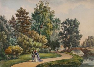 Vlakhernskoye-Kuzminki庄园，c。 1840年