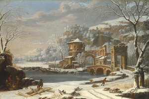 冬季景观，1674年 作者 约翰·奥斯瓦尔德·哈姆斯（Johann Oswald Harms）