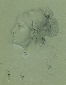 女孩的头像（"兰德维曼回家 "的研究，1817 年） 作者 约翰·彼得·克拉夫特