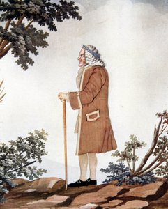 法国作家伏尔泰的肖像（1694-1778）——在“水粉和丝绸”中，归功于日内瓦的约翰·胡贝尔 作者 约翰·鲁道夫·约翰（Hubr）