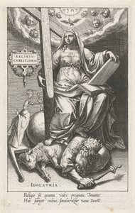 基督教宗教（Religio Christiana）战胜偶像崇拜（Idolatria）
基督教宗教（物品上的标题）
美德战胜恶习（系列标题） 作者 约翰·萨德勒（一）