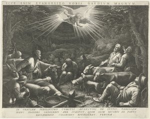 向牧羊人宣告 作者 哈科波·巴萨诺（Jacopo Bassano）