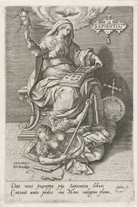 智慧（Sapientia）战胜人类的困惑（Caligo Humana）
智慧（Sapientia）（物体上的标题
美德战胜恶习（系列标题）