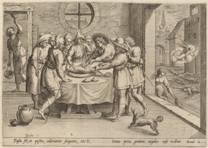 逾越节的准备工作，1585年。 作者 约翰·萨德勒一世