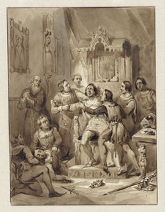 威廉五世伯爵疯了，杀死了格里特-范瓦廷根（Gerrit van Wateringen），1357 年
