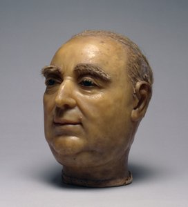 1786年Hesse-Kassel Landgrave的Frederick II负责人（蜡，玻璃和头发） 作者 约翰·威廉·基希纳（Johann Wilhelm Kirchner）