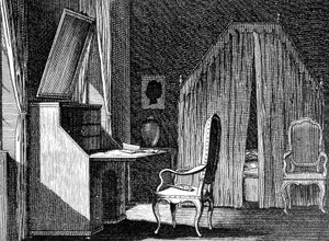 维特的房间，由 Daniel Chodowiecki（1726-1801）绘制的插图，雕刻灵感来自约翰·沃尔夫冈·冯·歌德（1749-1832）的《少年维特之烦恼》