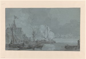 1813 年从多德雷赫特向帕彭德雷赫特的法国人发出的最后一枪