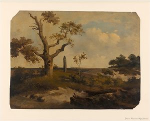 火车前方的风景 作者 Johannes Franciscus Hoppenbrouwers（艺术家签名）