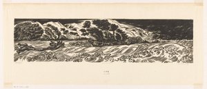 Bandjir（物体上的原始标题） 作者 Johannes Frederik Engelbert 十克洛斯特（艺术家签名）