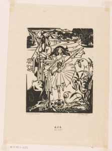 Hindoedanseres（实物上的原标题） 作者 Johannes Frederik Engelbert 十克洛斯特（艺术家签名）