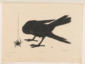 Kauw（物体上的原始标题） 作者 Johannes Frederik Engelbert 十克洛斯特（艺术家签名）