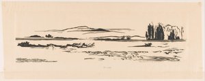 Riviermonding N. N. Guinea（实物上的原标题） 作者 Johannes Frederik Engelbert 十克洛斯特（艺术家签名）