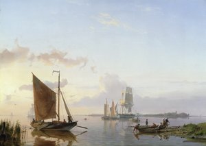 1853年在河口的帆船