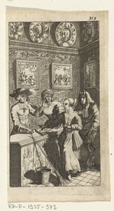 假装的魔鬼
Simon de Vries 的书籍插图，《Seven Duyvelen reigning and serving the Hedendaeghsche Dienstmaegden》，阿姆斯特丹，1682 年 作者 Johannes Jacobsz van den Aveele