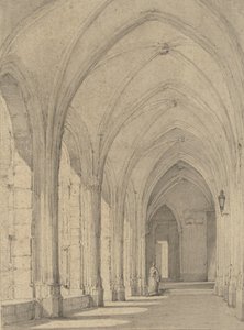 乌特勒支 Dom 教堂的回廊 作者 约翰尼斯·杰格威斯（Johannes Jelgerhuis）
