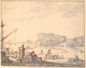海港景观 作者 Johannes Lingelbach
