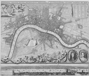 伦敦地图，1690年