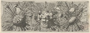 Panoplia.楣板上部有罗马人的武器
Panoplia sev armamentarium...（系列名称）