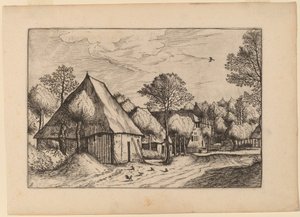 有抽水井的农家院 作者 Johannes van Doetechum，长老和卢卡斯