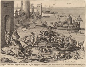 圣马丁和他的马在船上 作者 Johannes van Doetechum、长老和卢卡斯