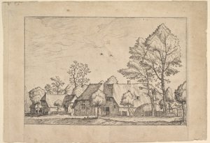 有抽水井的大农场，来自Praediorum villarum et rusticarum casularum icones e...，约1559-61。