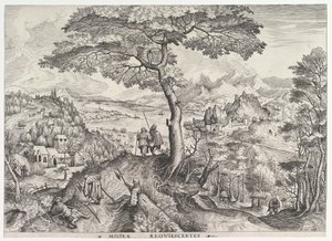 休息中的士兵 Milites requiescentes 来自《大型风景画》，约1555-56年。